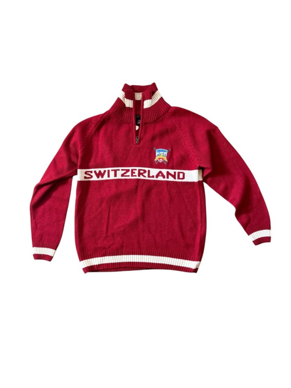 Alpine Club Switzerland Men's 1/4 Zip Sweater Large